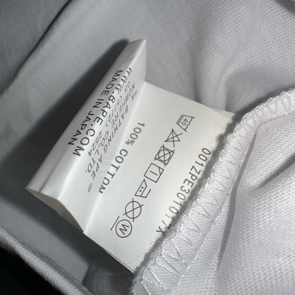 A BATHING APE WHITE CAMO T SHIRT - Picture 4 of 6